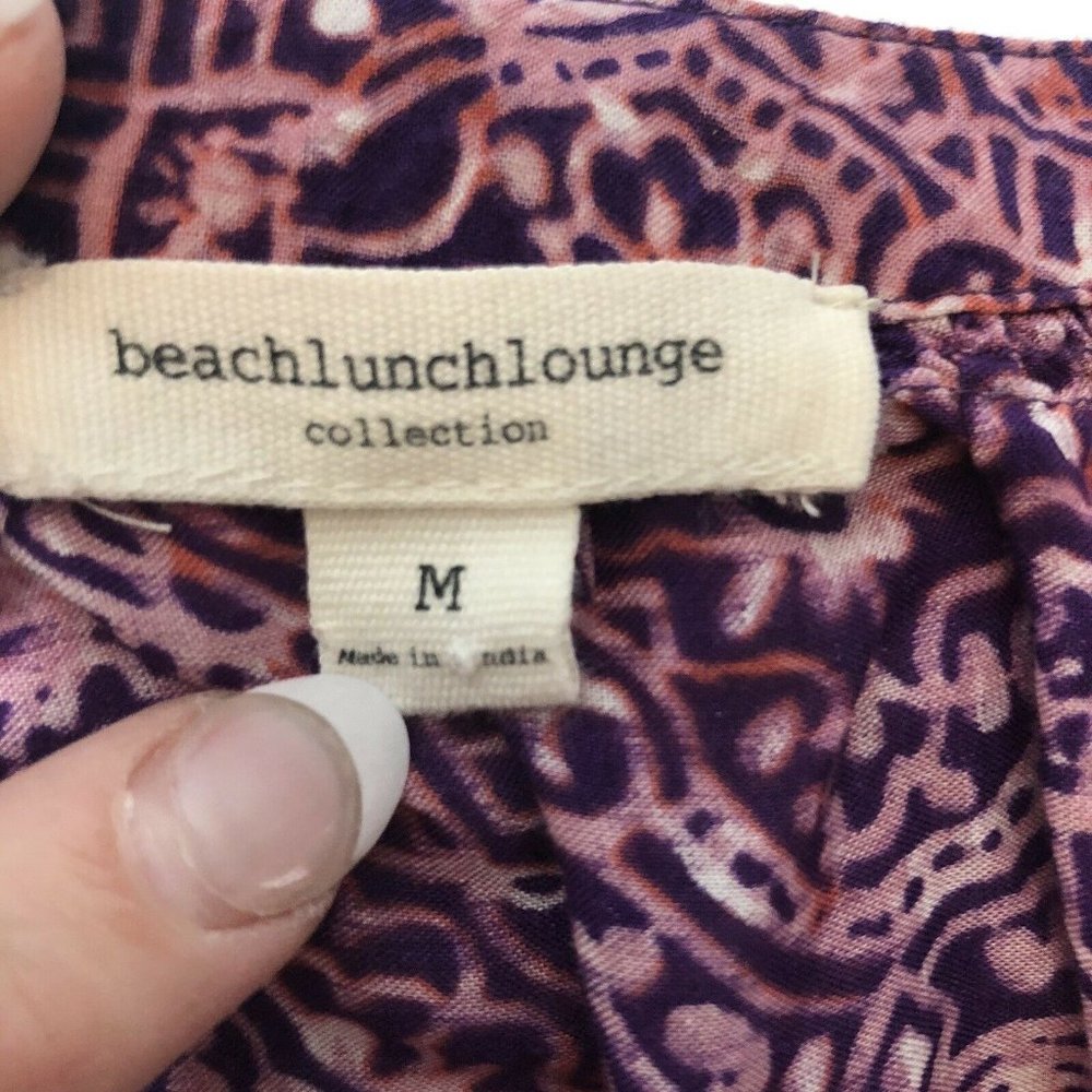 Beach Lunch Lounge M Medallion Pullover Purple Cor - Picture 7 of 9